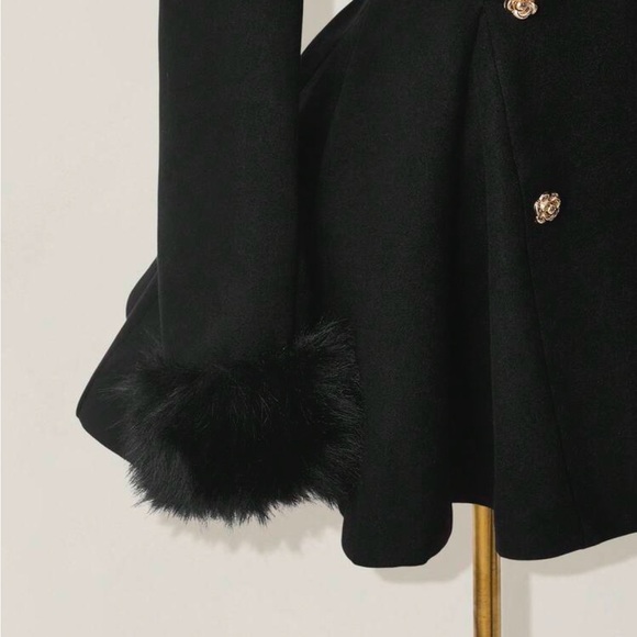 SHEIN Couture Coat with Faux Fur Trim - Picture 10 of 16